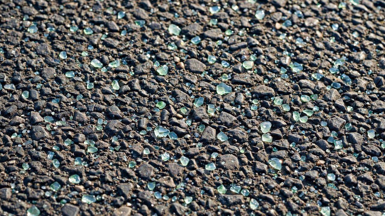 How did Baltimore’s recycled glass roads create a sparkling effect<br>