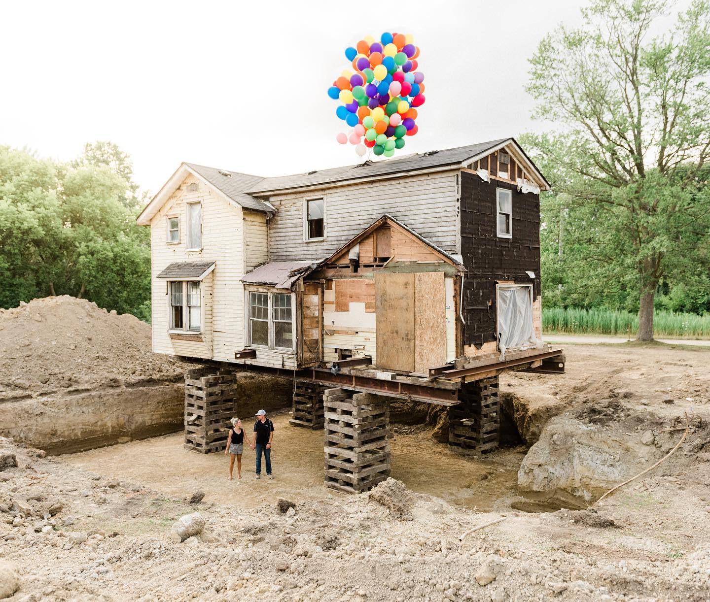 A young Michigan couple turned a $26K abandoned farmhouse into their dream home.
