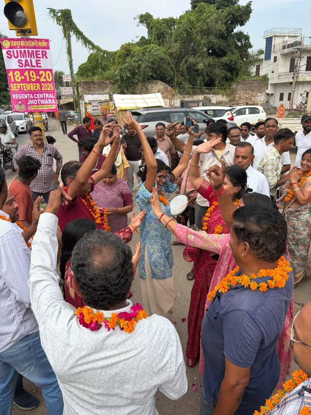 Celebration after the result of repolling declared at Jhotwara (1).jpg