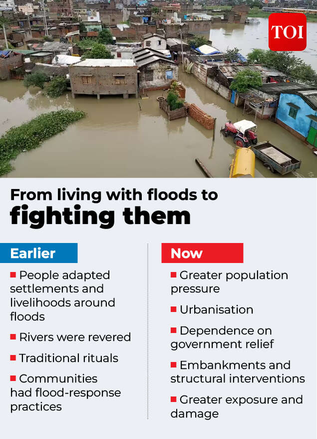As Bihar grew, its room for living with floods shrank.<br>