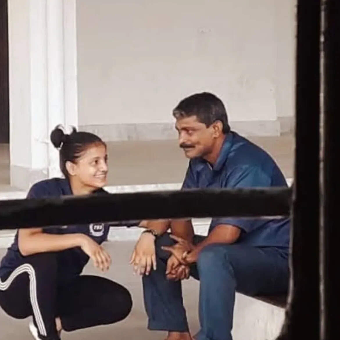 Asmita Dey with her Father