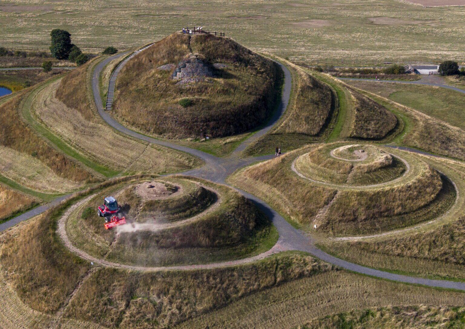 Artist Charles Jencks conceived the giant land sculpture, which was completed in 2010.