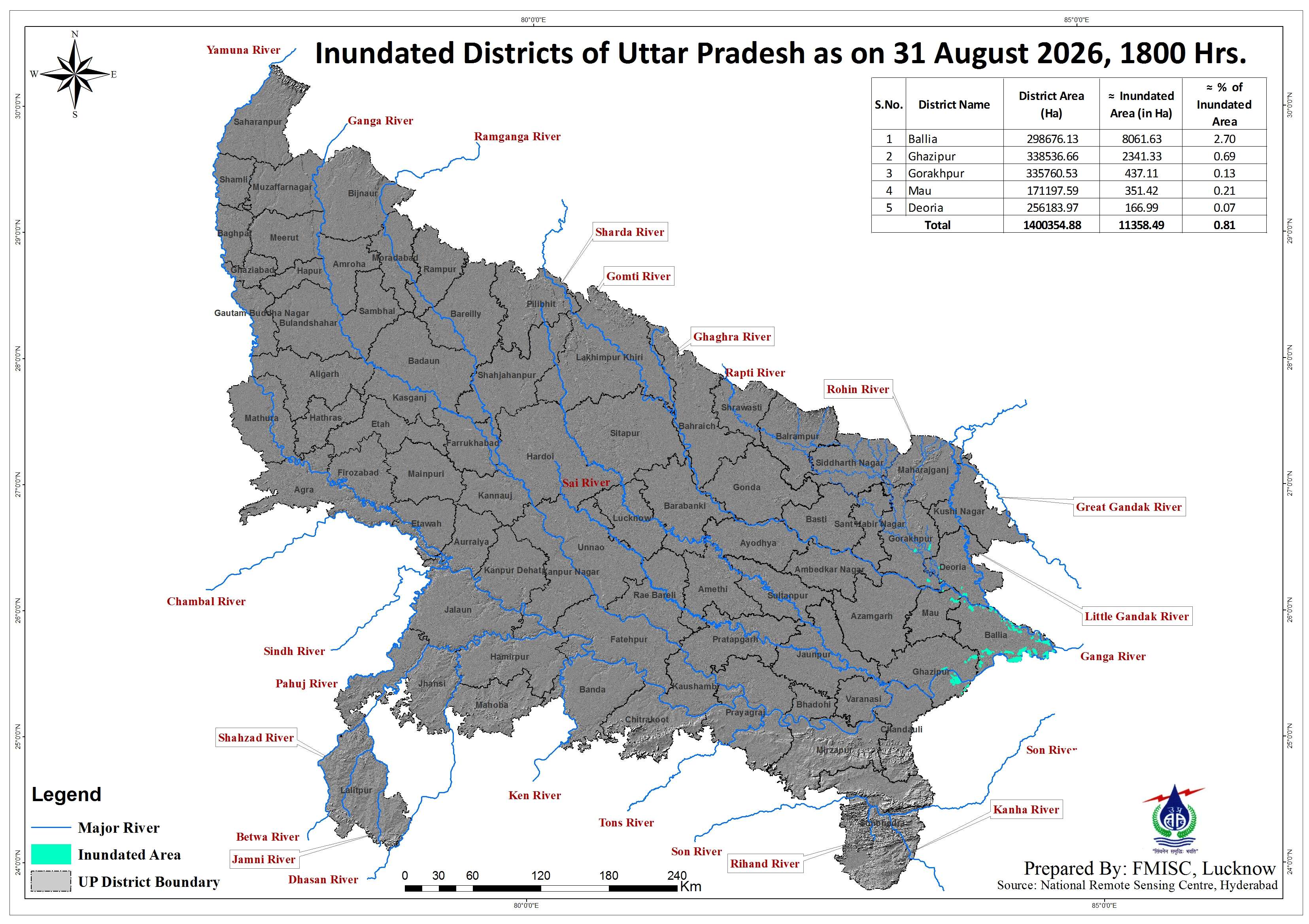 UP inundated districts