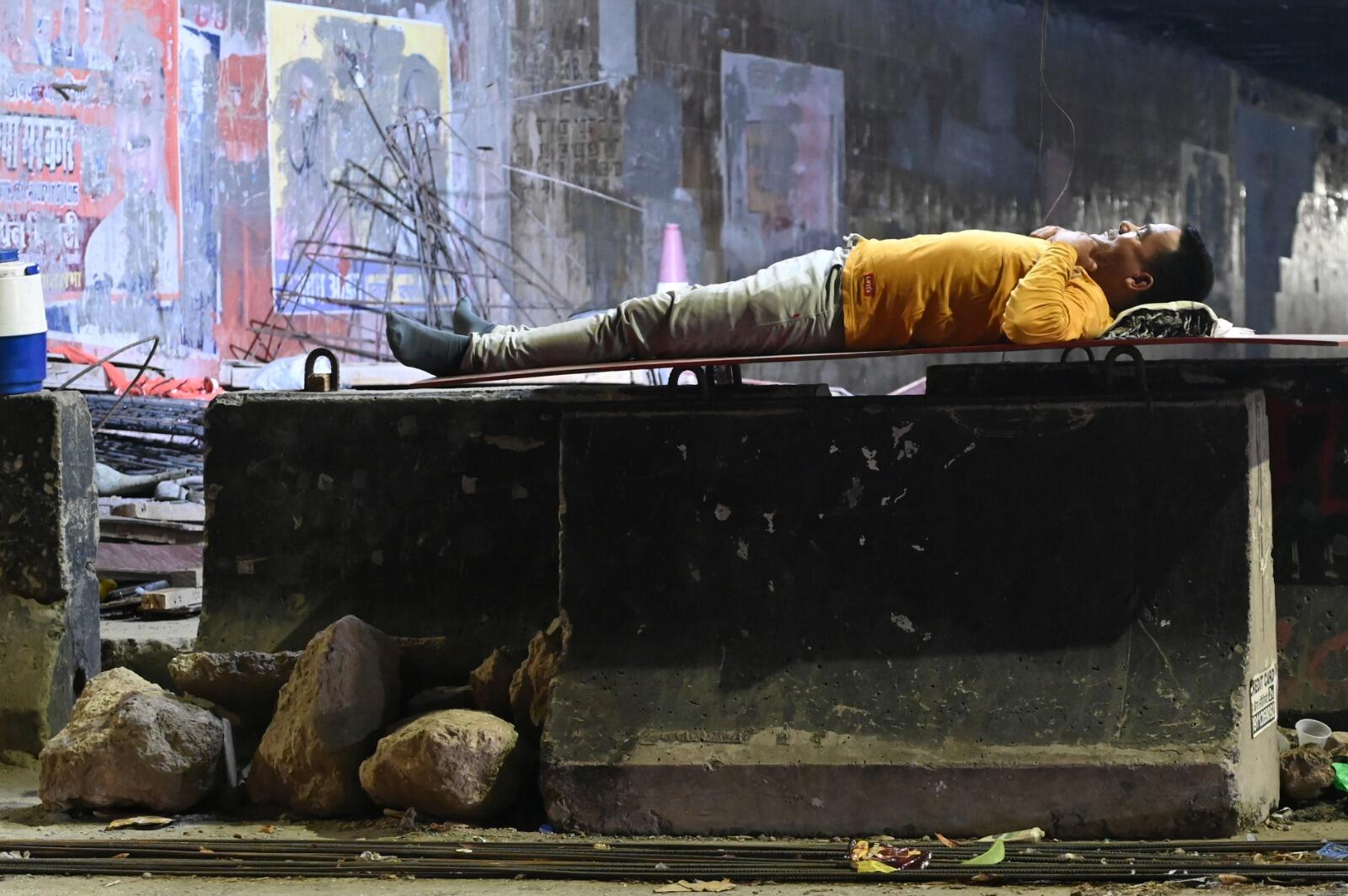No bed, no problem, sleep finds its own place (Photo credit: Anindya Chattopadhyay)