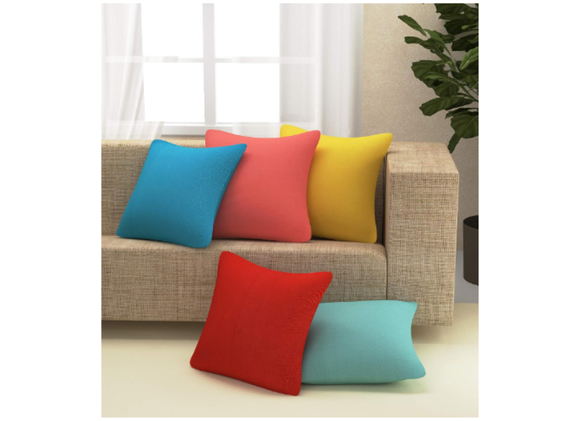 Yellow Weaves cushion covers