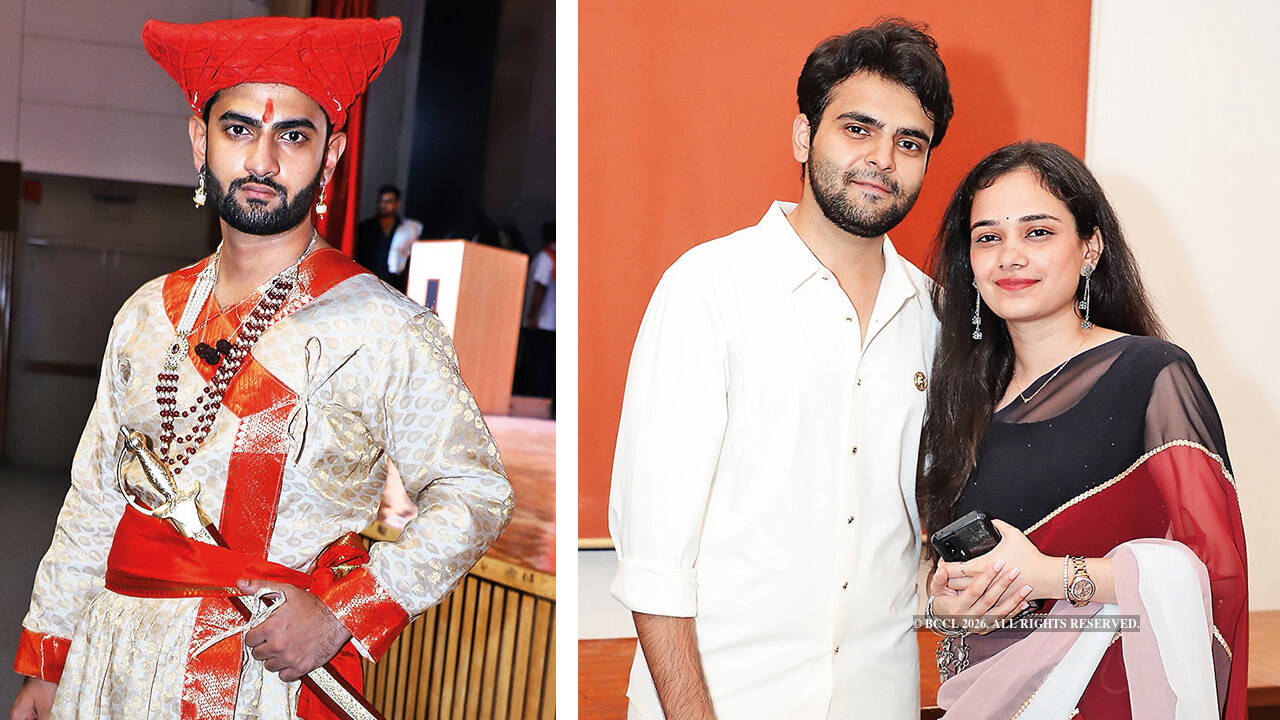 (L) Anurag Tamhane (R) Harshil Tolia and Anaya Tandon