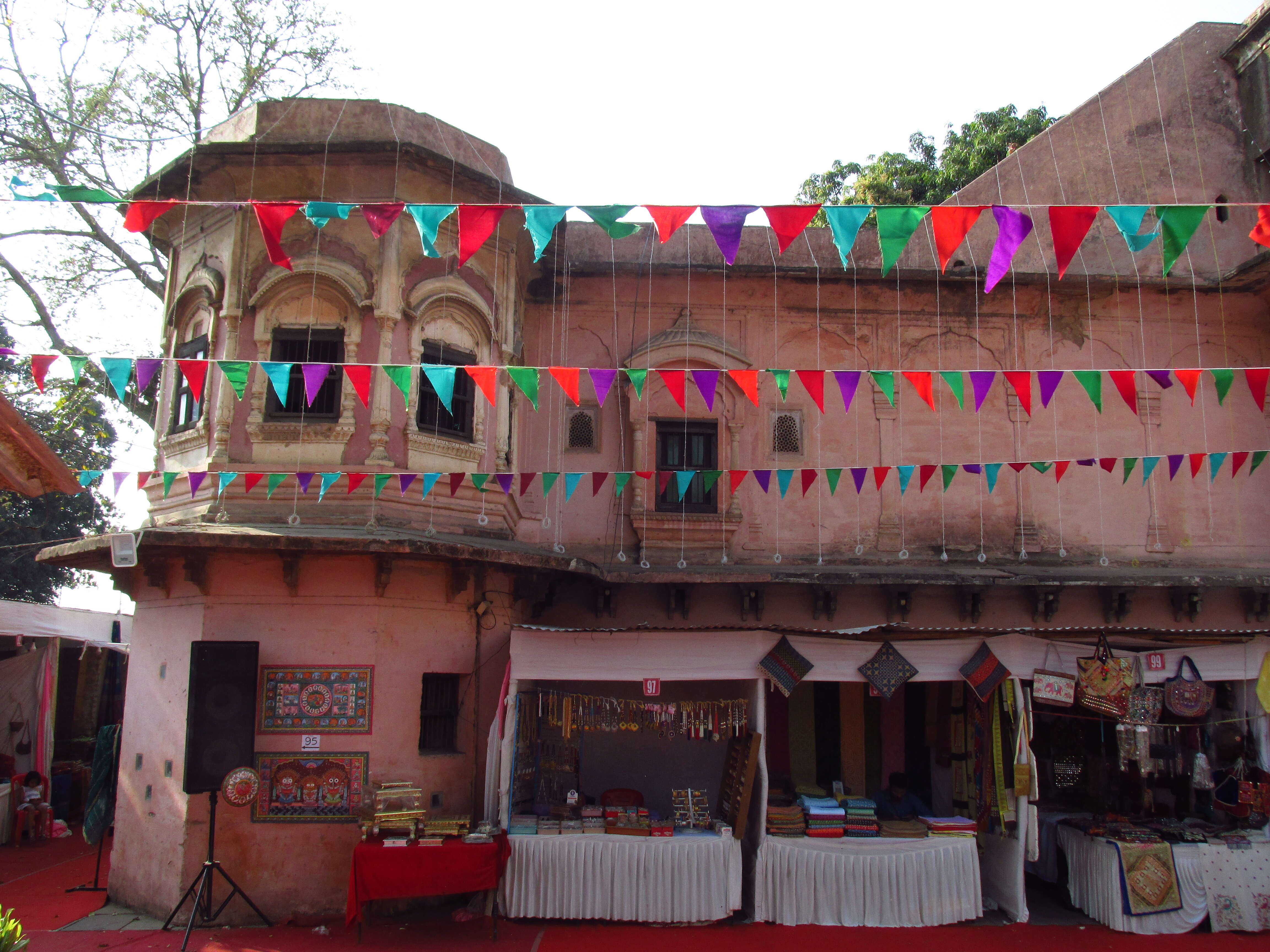 Handicraft shops inside the Gauhar Mahal complex in Bhopal