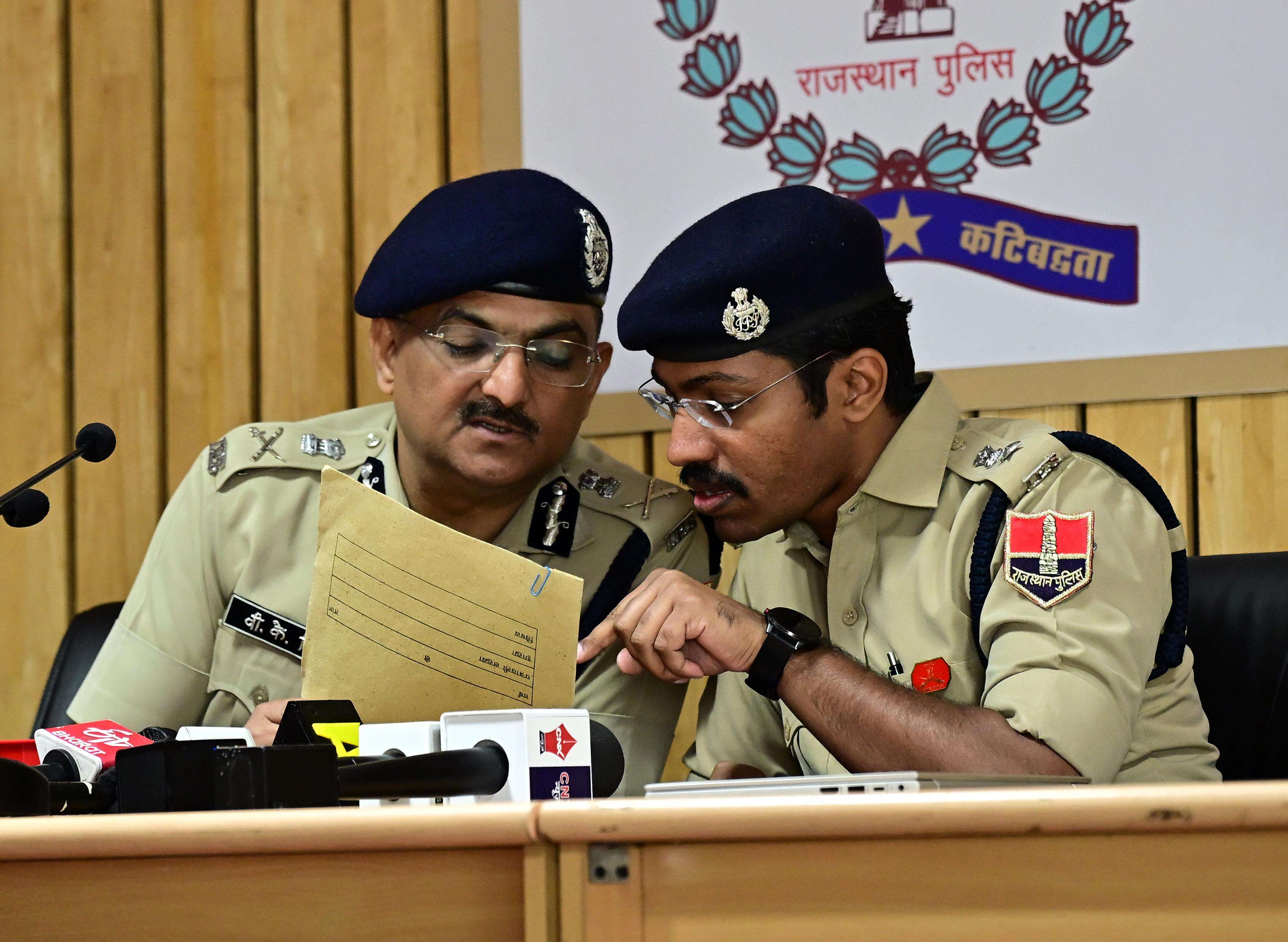 ADG Cyber Crime VK Singh addresses media on Rajasthan police intensify fight against child exploitation and over 15K mobile numbers blocked (1).JPG