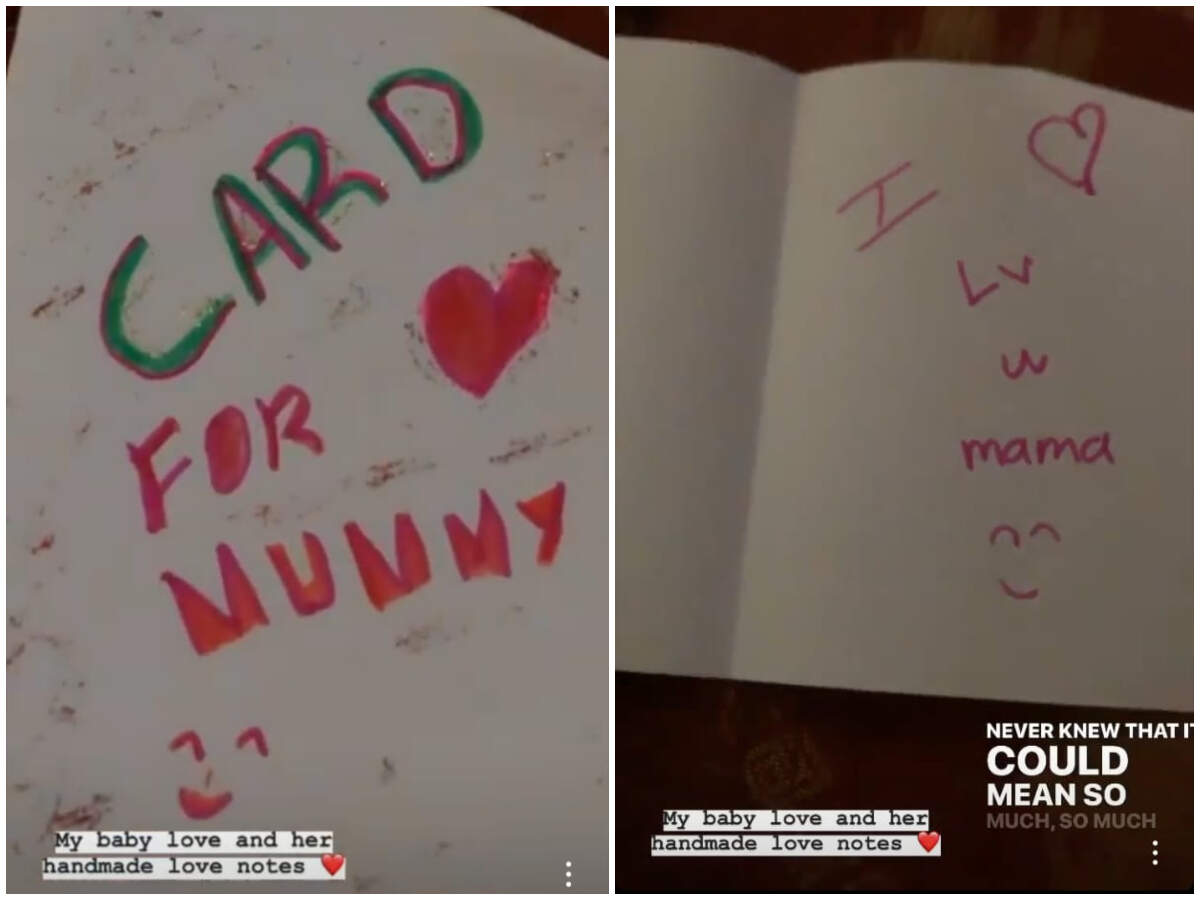 Arya Bigg Boss Malayalam Fame Arya S Daughter Writes A Hand Written Love Note For Her Proud Mom Shares A Video Times Of India