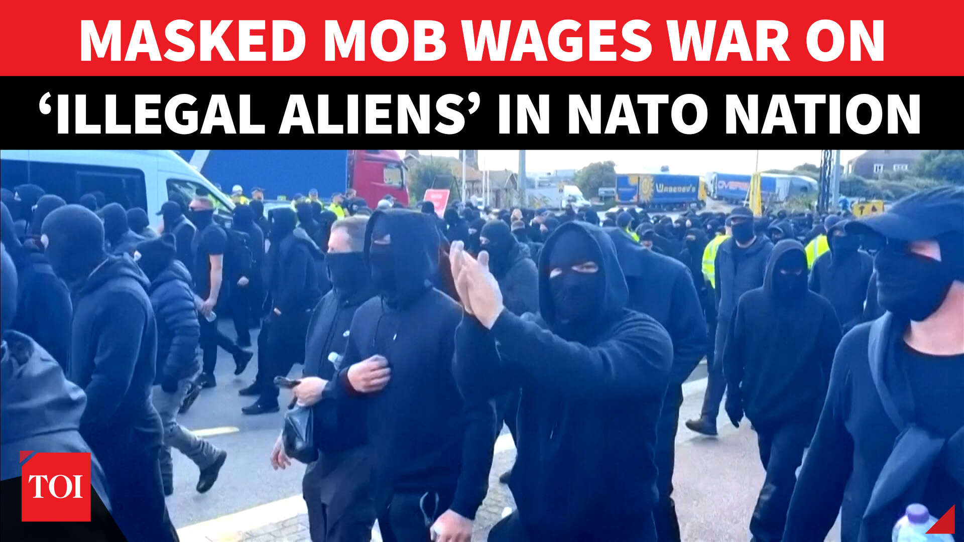 Britain in Chaos as 300 Masked Protesters Block Dover Ferry Port Over Migrant Boats