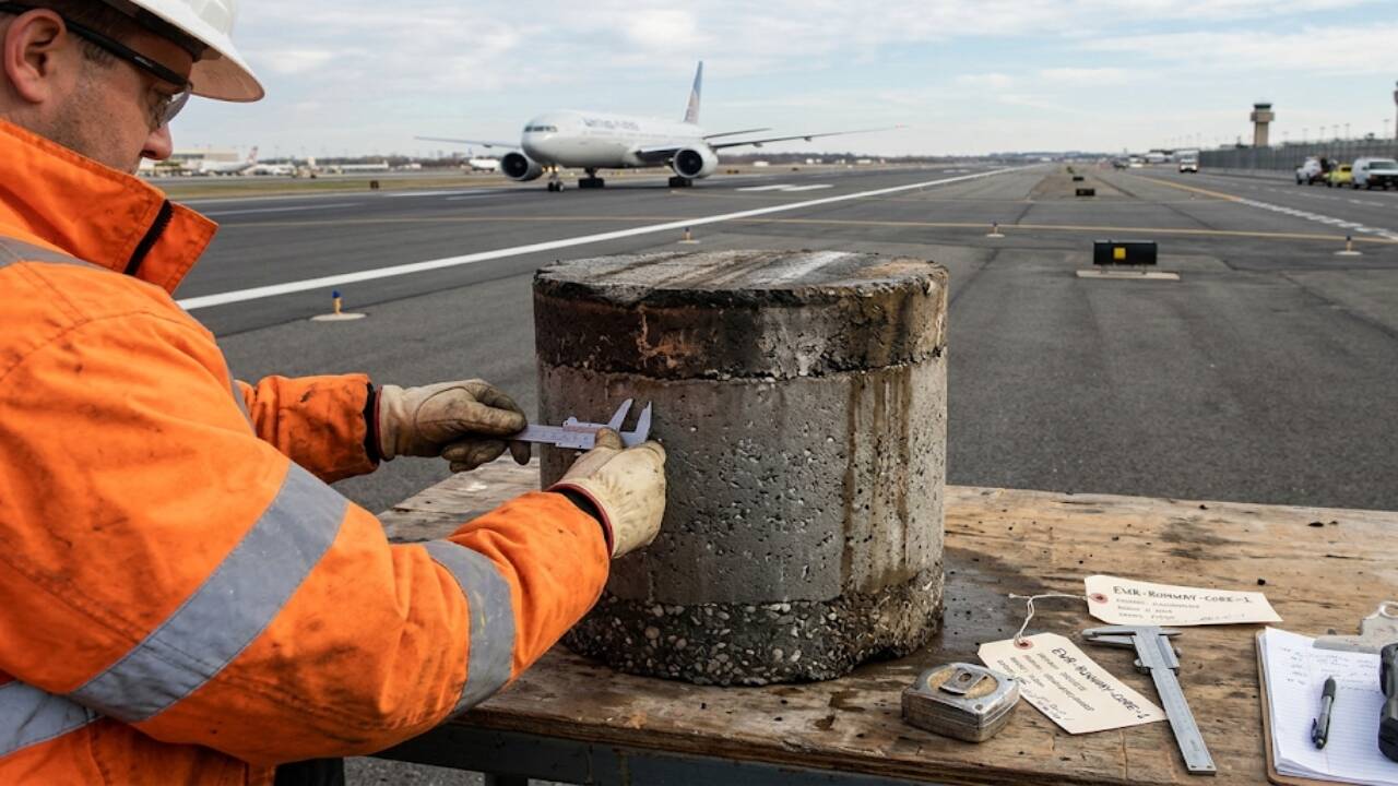sample from an airport pavement<br>