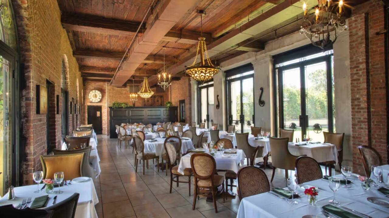 The formal dining space