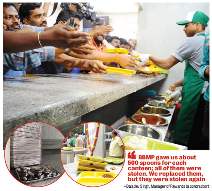 indira canteens At Indira Canteens in Bengaluru, it’s a steal