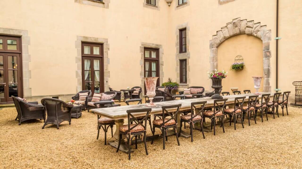 The outdoor dining