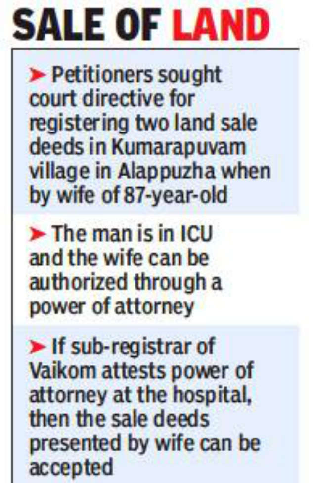 Kerala Hc Comes To The Aid Of Elderly Man In Icu Kochi News Times Of India