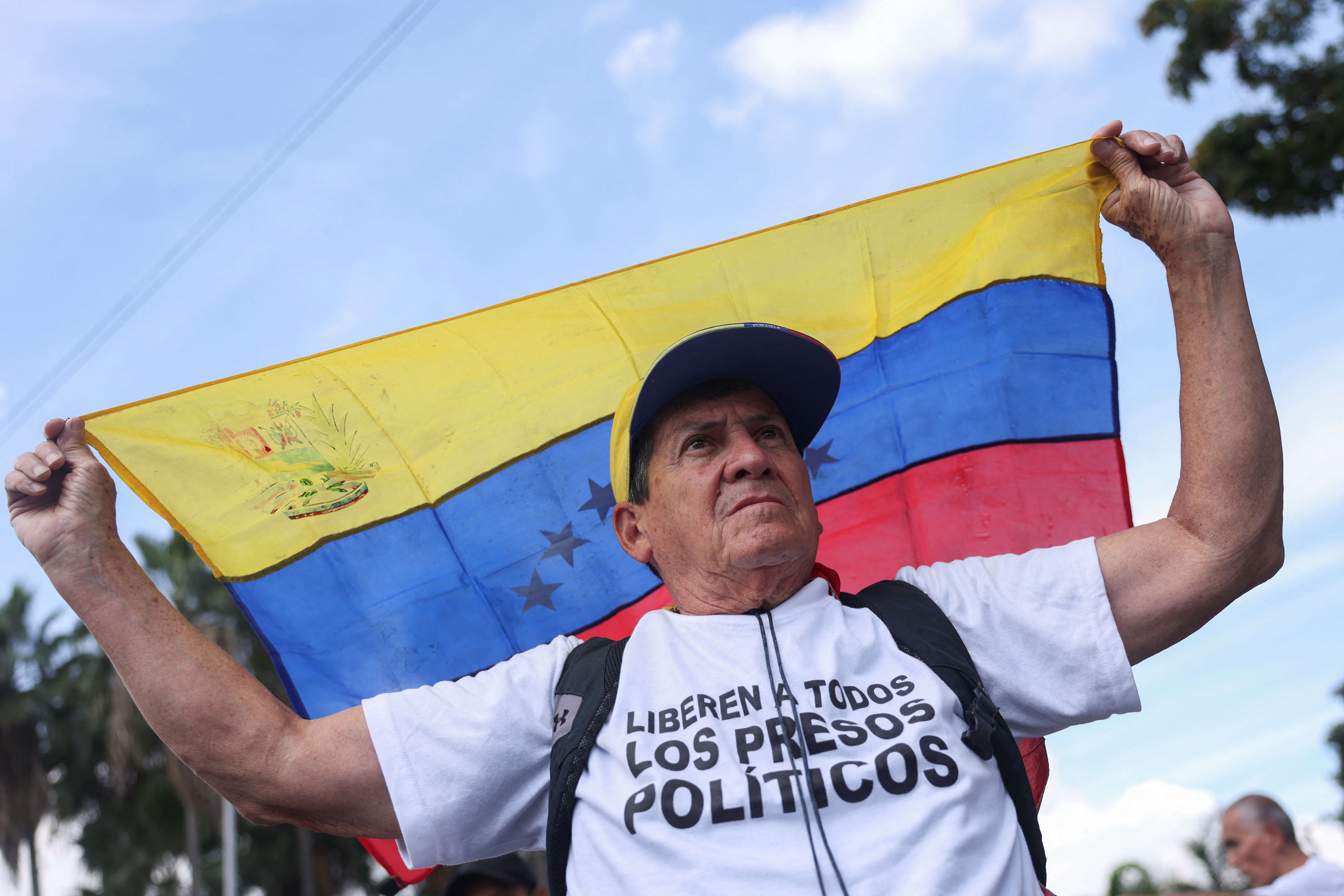 Venezuelan union workers and families of detainees protest for better wages and 2027 presidential elections