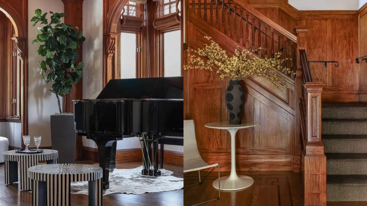 The living space and the stairs