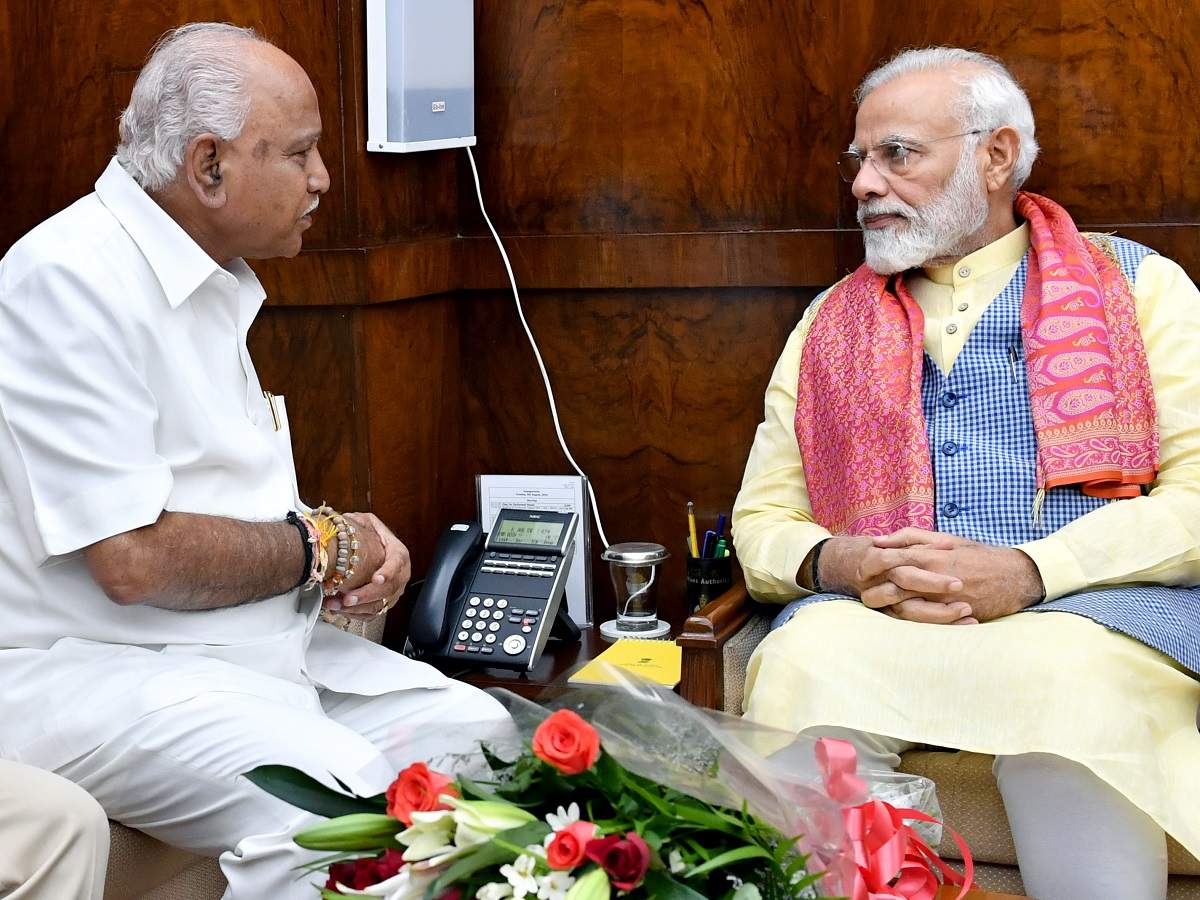 Karnataka: CM BS Yediyurappa meets PM Narendra Modi, several Union Ministers; discusses state issues