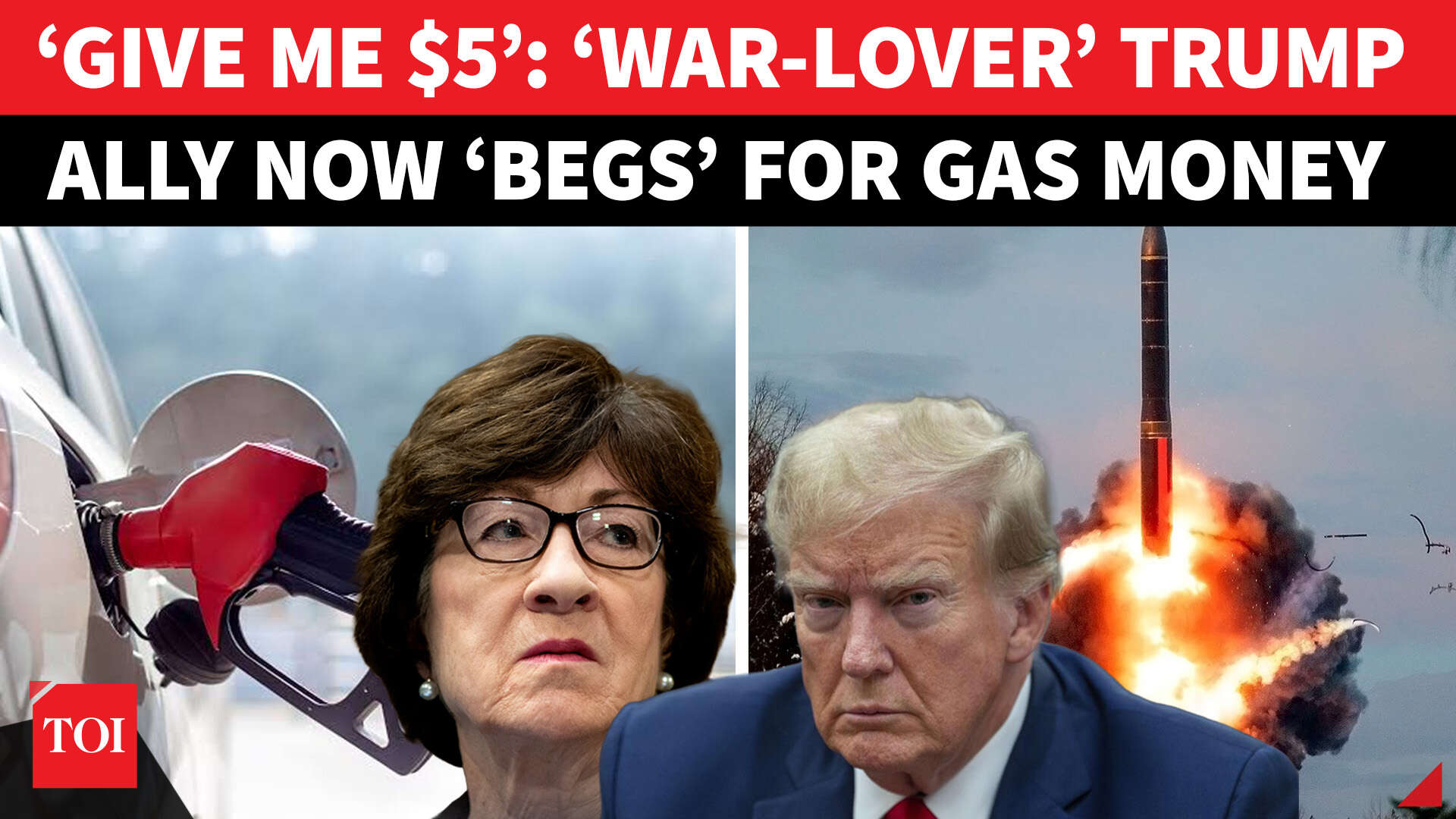 ‘JUST $5 FOR GAS’: Trump Ally Susan Collins ‘BEGS’ Voters For Cash After Backing COSTLY Iran War