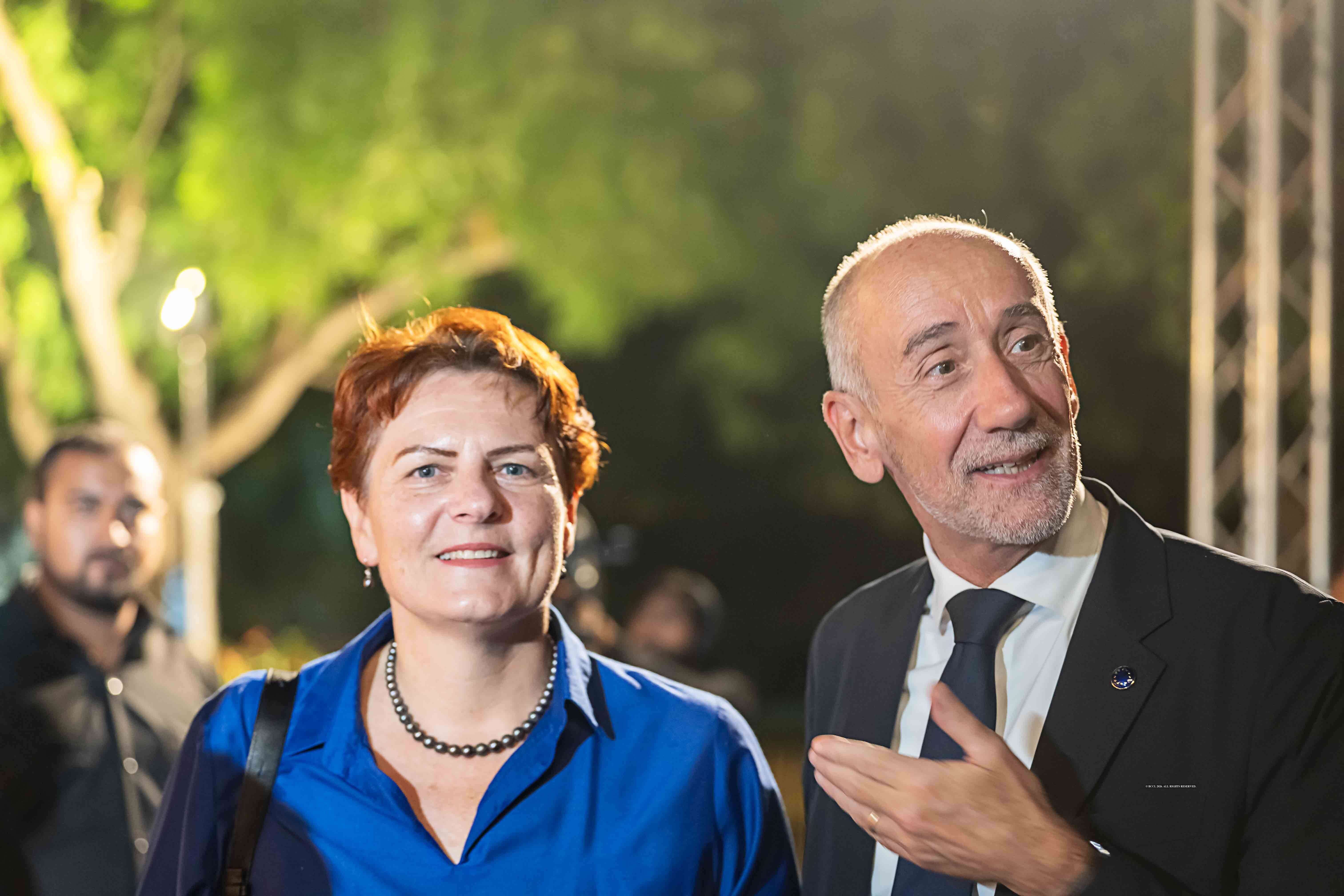 Lithuanian Ambassador Diana Mickeviciene and European Union Ambassador Jean-Eric Paquet
