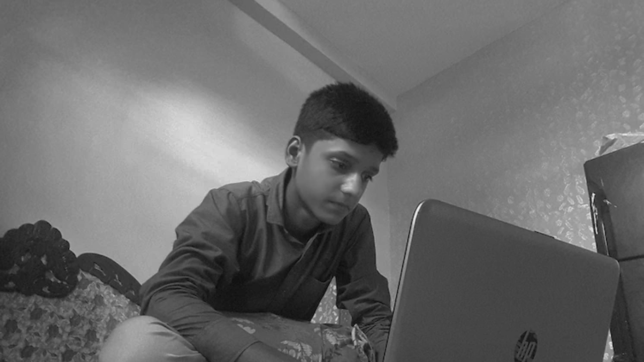 An old photo of Adarsh Kumar.