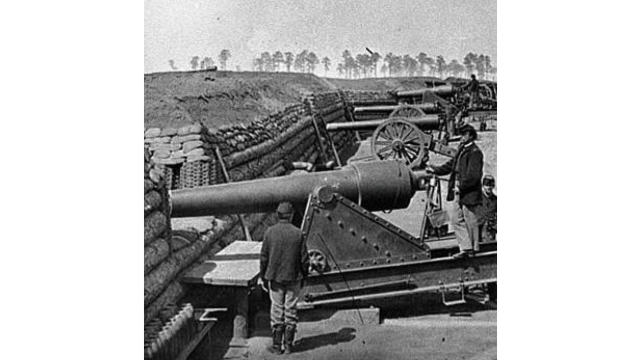 <br><br>A Parrott rifle, the Civil War-era cannon designed by Robert Parker Parrott.