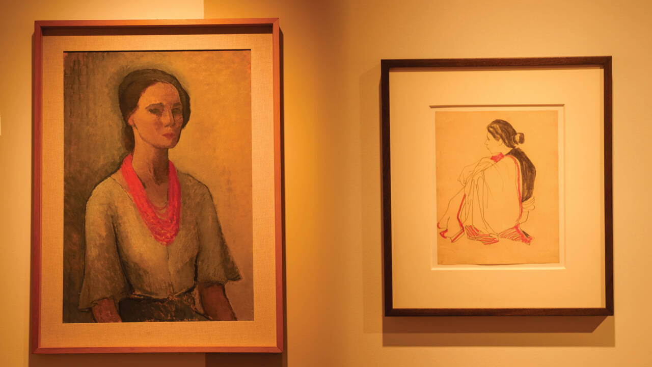 Both Bice Lazzari and Nasreen Mohamedi’s self portraits were on display at In-Rhythm