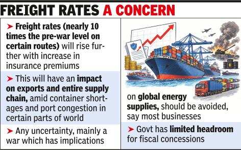 Freight rates a concern