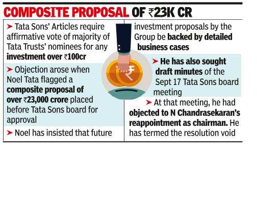 Noel seeks greater scrutiny of investments by Tata Sons