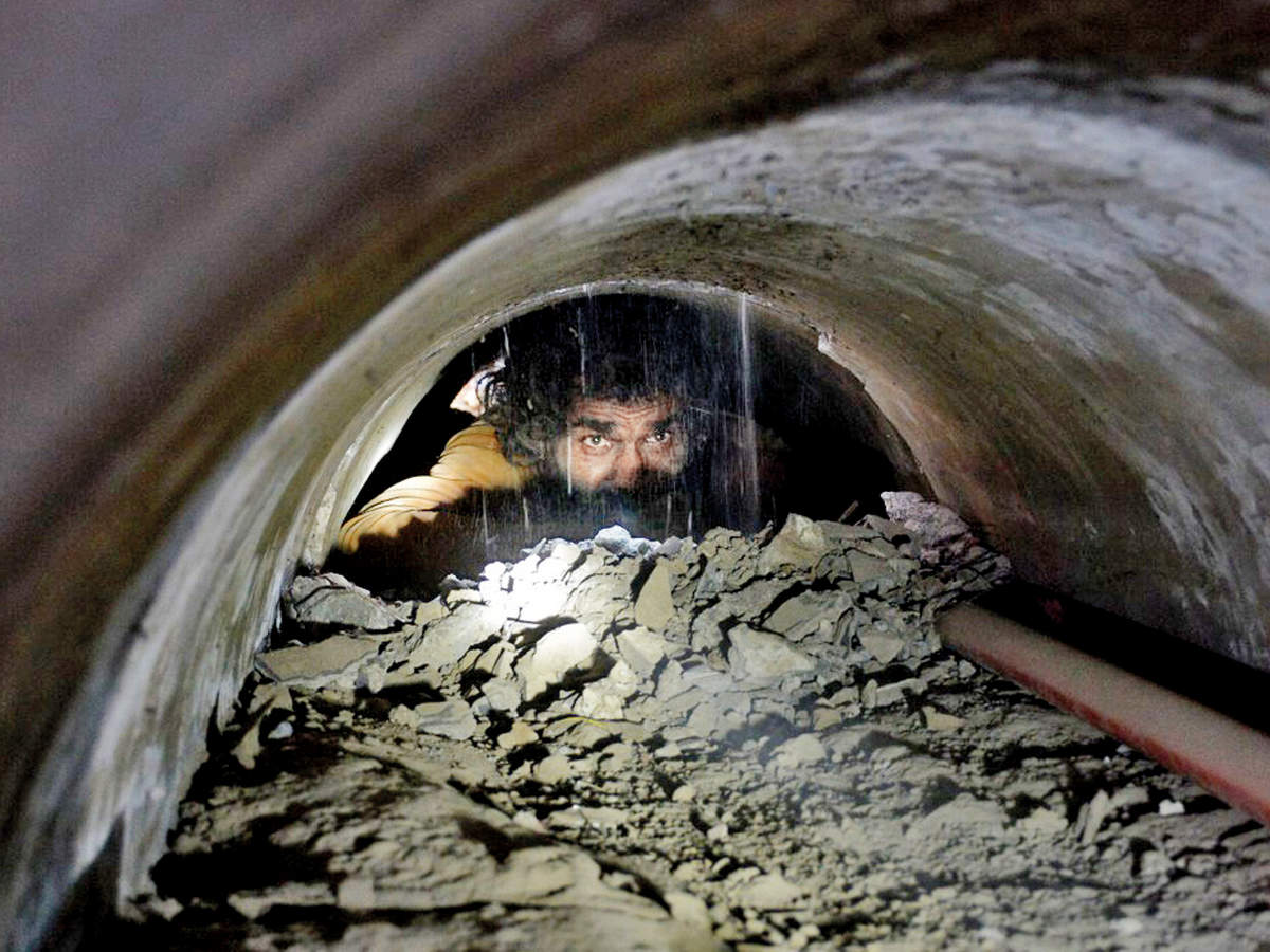 Rescue Operation Mentally Challenged Man Stuck Inside Drainage Pipe On