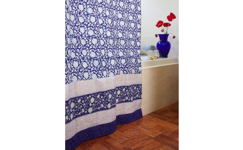 The Best Shower Curtains To Enliven, Indian Print Cotton Shower Curtain