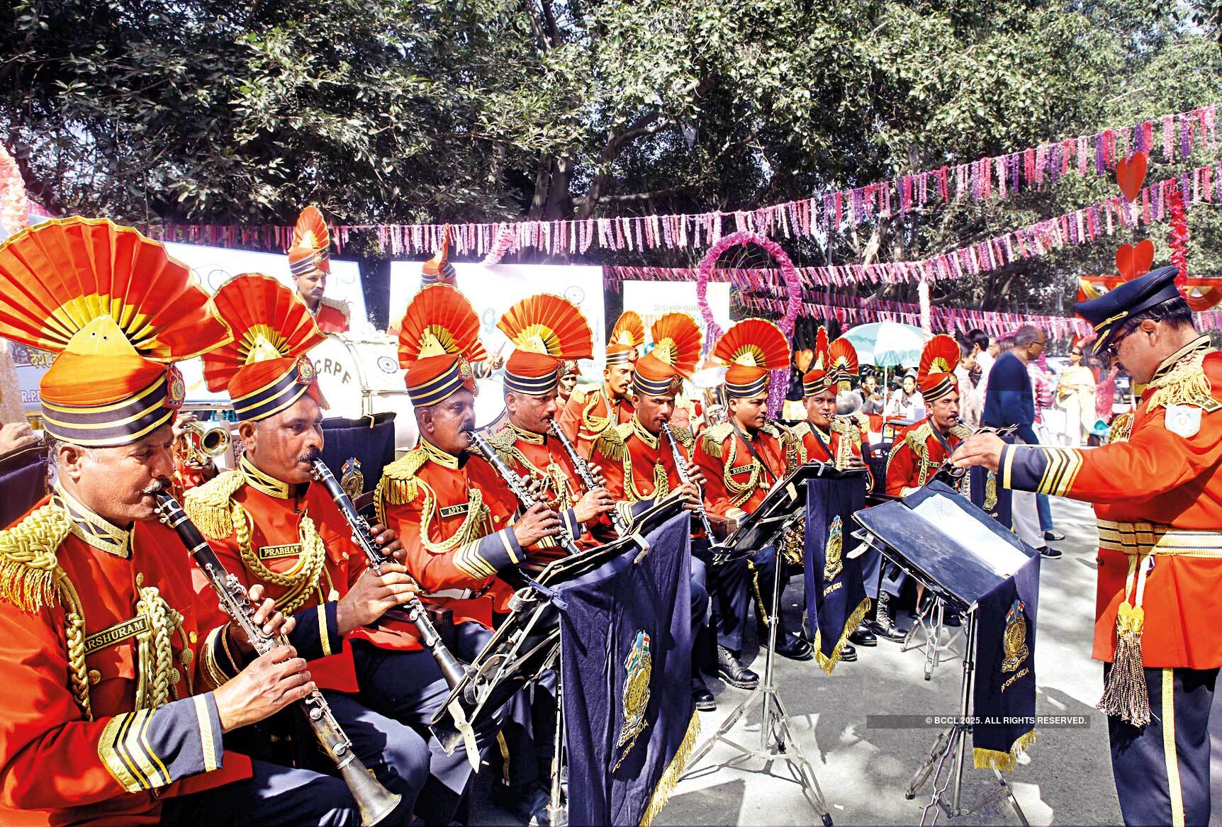 CRPF band added a cheer to the market