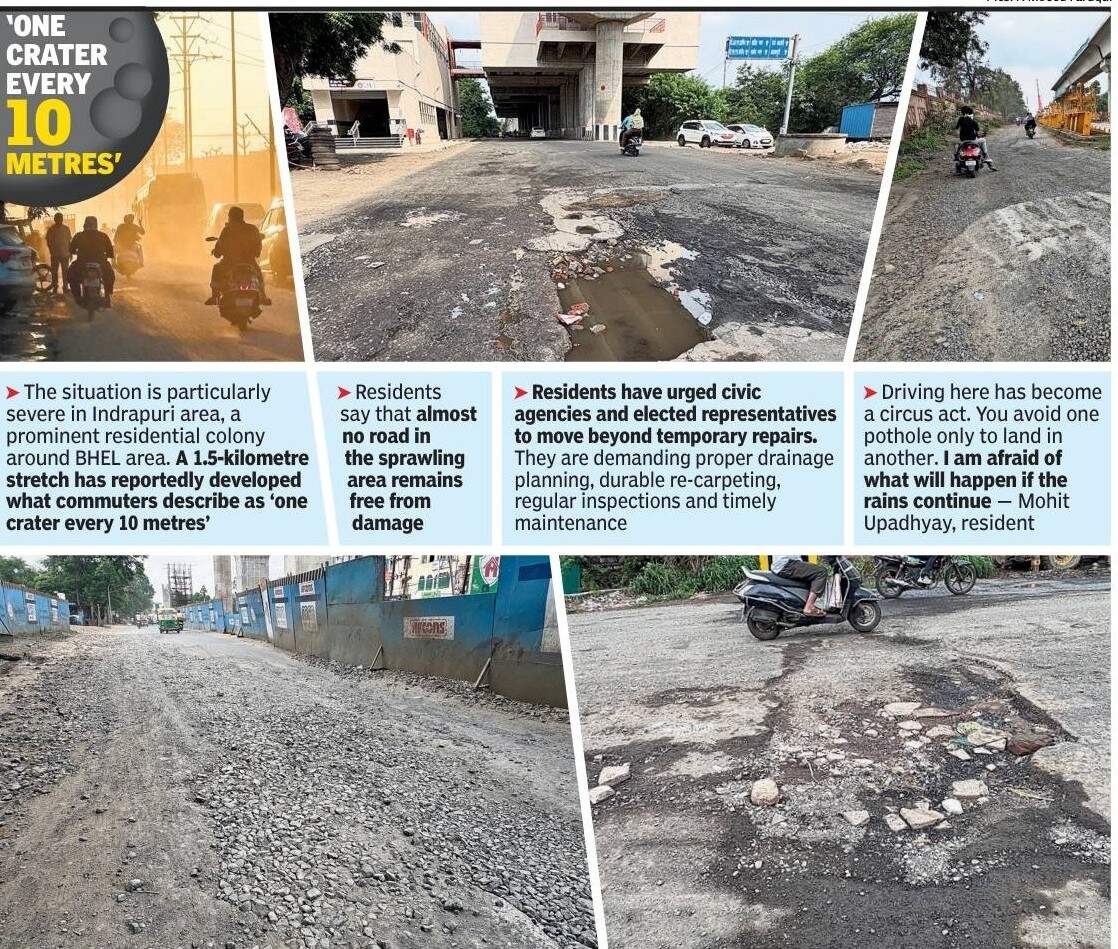 Roads in ruins