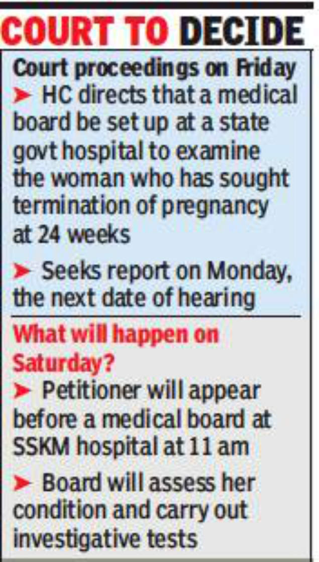 Hc Seeks Medical Board Report On 24 Week Abortion Plea Kolkata News Times Of India