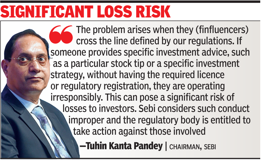 Sebi chairman on improper tips