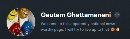 Gautam Ghattamaneni's profile