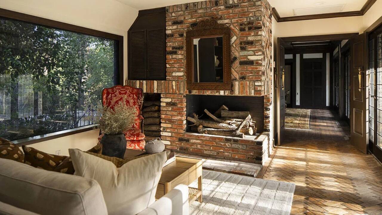 The fireplace