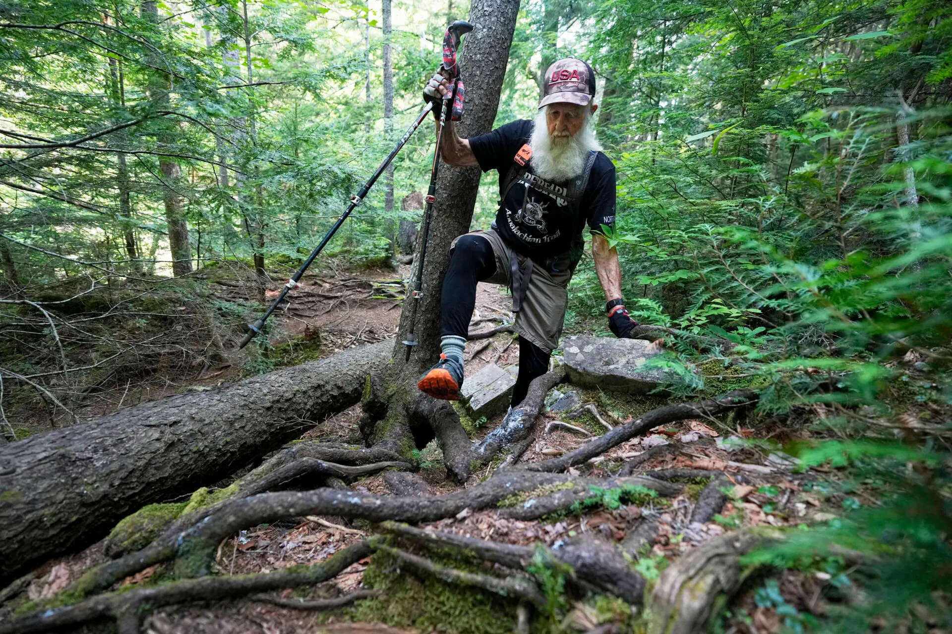​Known as “Grey Beard”, Dale Sanders endured six hard falls, injuries and a hospital stay before completing his record-breaking trek.