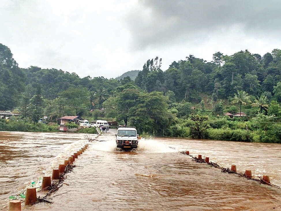 Karnataka Overflowing bridge has Malnad worried