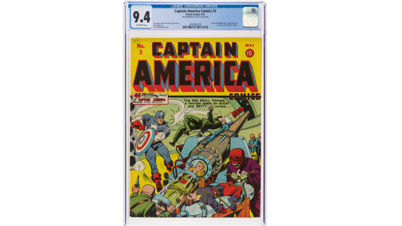 It include the second-finest known copy of Captain America No. 3, graded a 9.4.  (Image: Heritage Auctions)