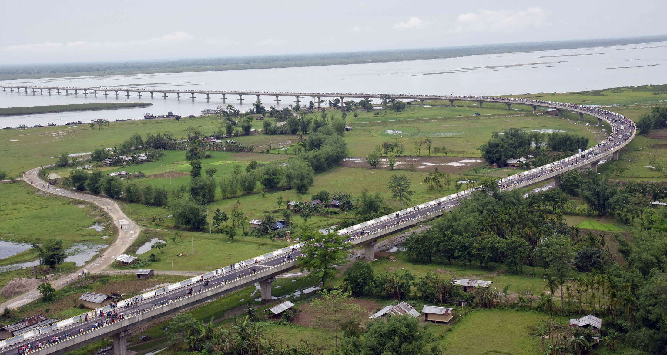 PM inaugurates India's longest Bhupen Hazarika bridge in Assam - Times of India