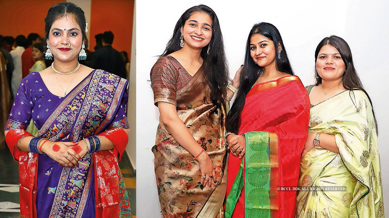(L) Anshika Singh (R) Anshika, Mahima and Unnati