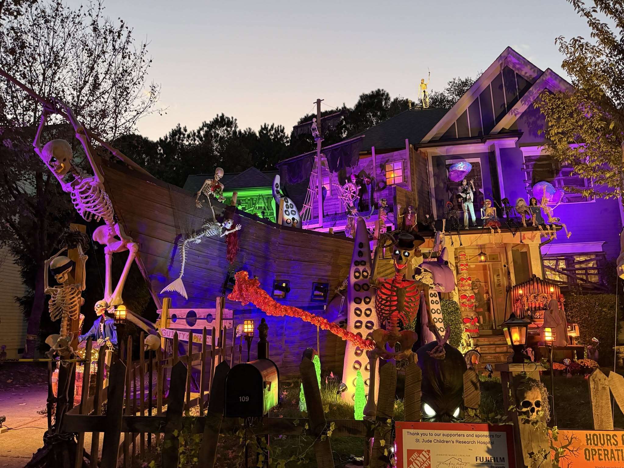 Jeff Robertson’s Halloween skeleton display sparked a nationwide fundraiser for St. Jude Children’s Research Hospital, raising over $1.1 million since 2020.