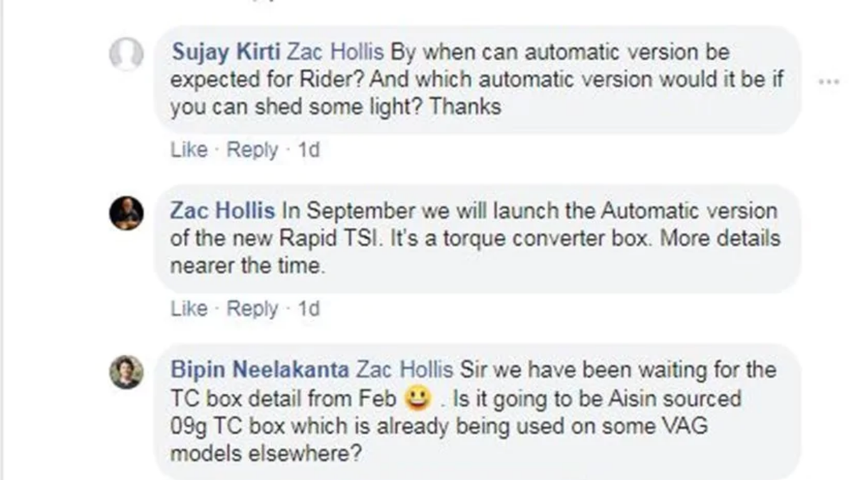 Zac Hollis answering to the query of a user on Facebook (Credits: Facebook timeline)