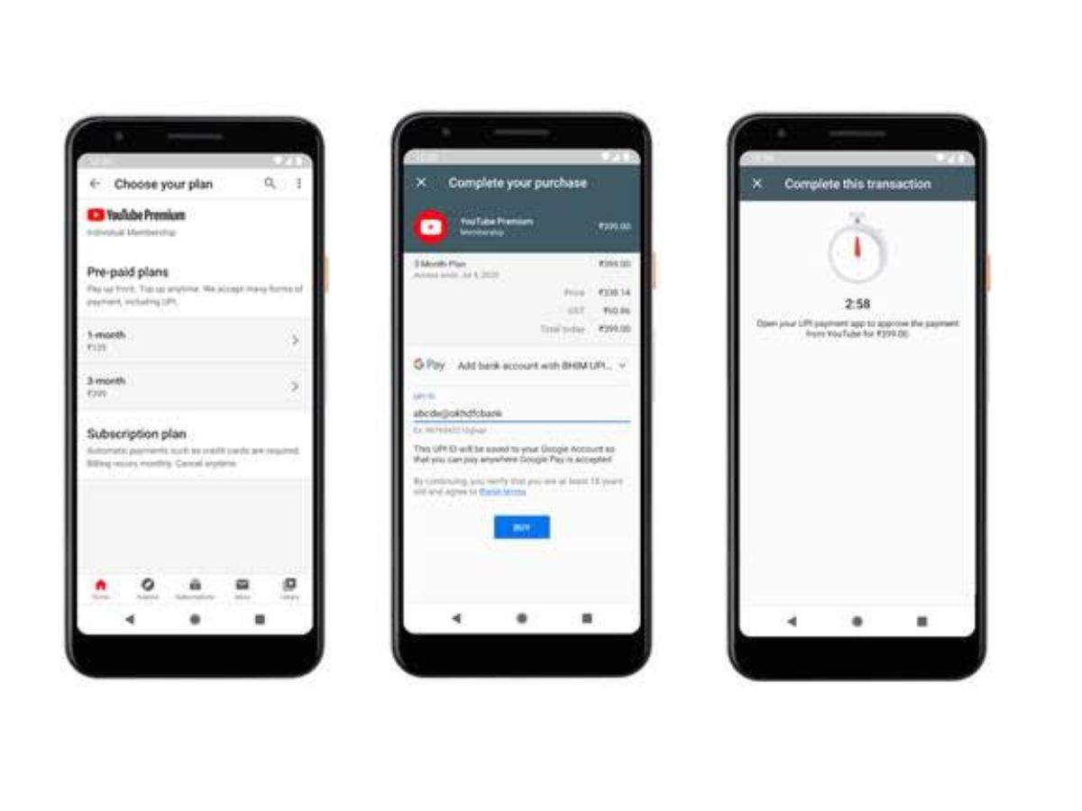 Youtube Upi Payment Youtube Adds Upi As Payment Method Here S What It Means Times Of India