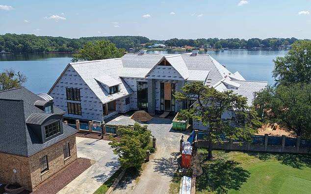 Aerial pictures offer a first look at Michael Jordan’s new luxury estate under construction on the shores of Lake Norman in North Carolina.