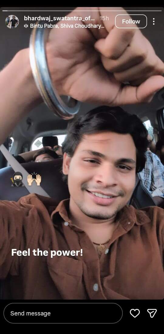 Bhardwaj posted a photograph of himself showing his kada on Instagram with the caption, “Feel the power!”