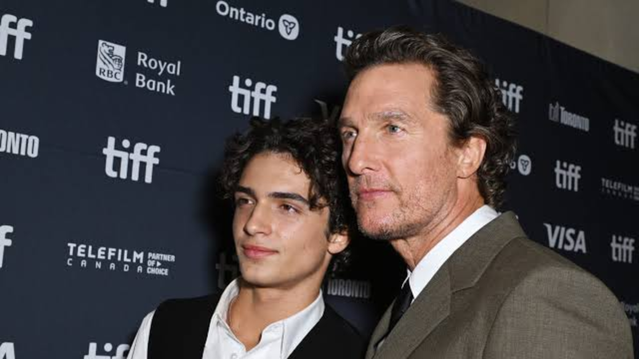 Matthew McConaughey with his son Levi.