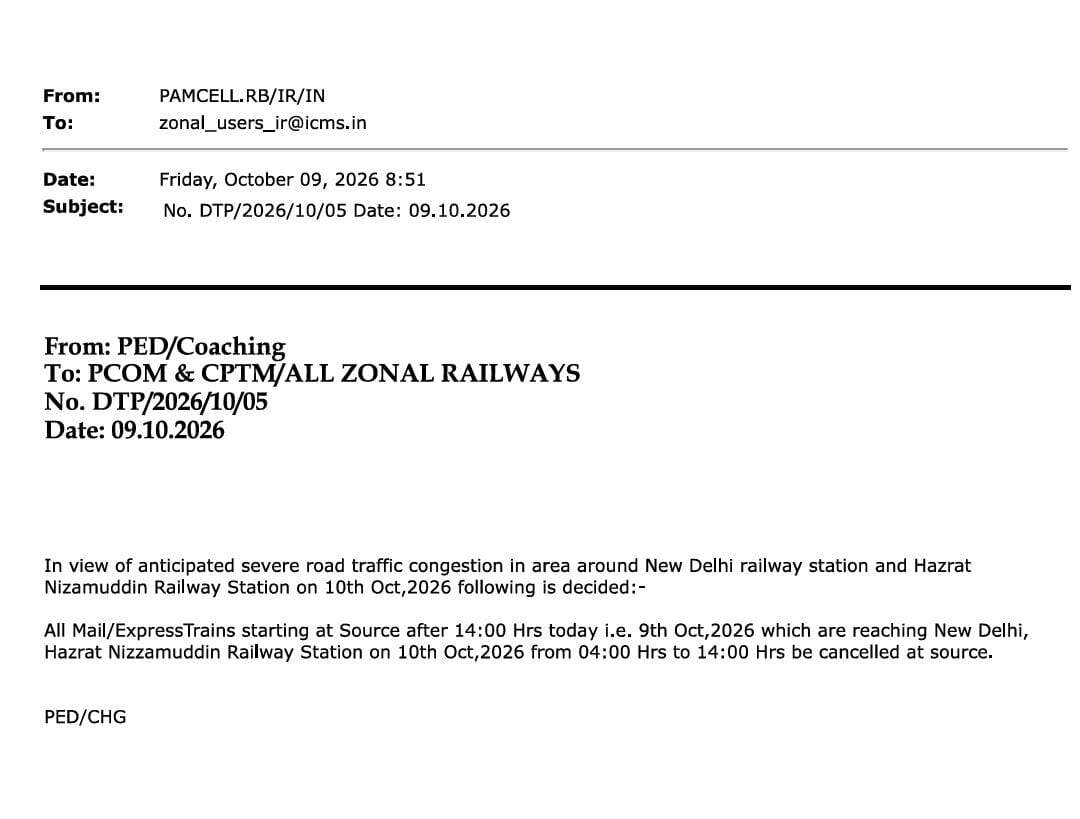 Railway's statement -