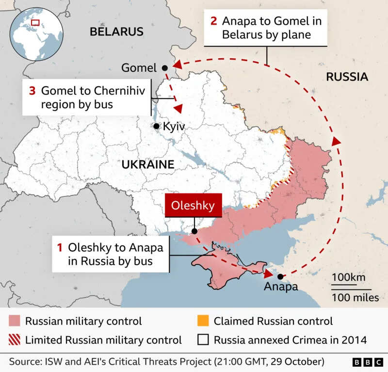 'No drones or artillery shells flying into your courtyard': Oleshky evacuees reach Ukraine after journey through Russia